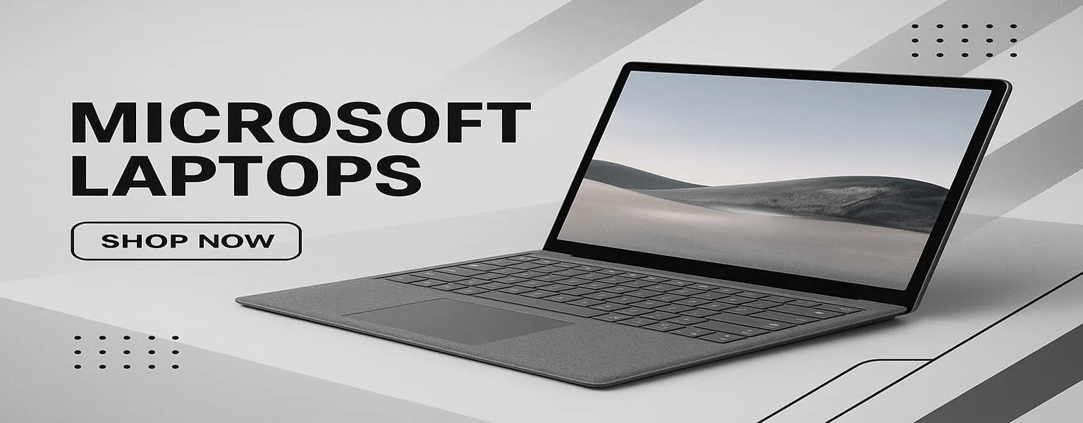 Microsoft laptop banner